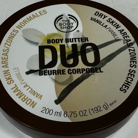 The Body Shop NEW Rare Duo Vanilla Body Butter Dry Normal Full Size 200ml 6.75oz - Picture 9 of 11